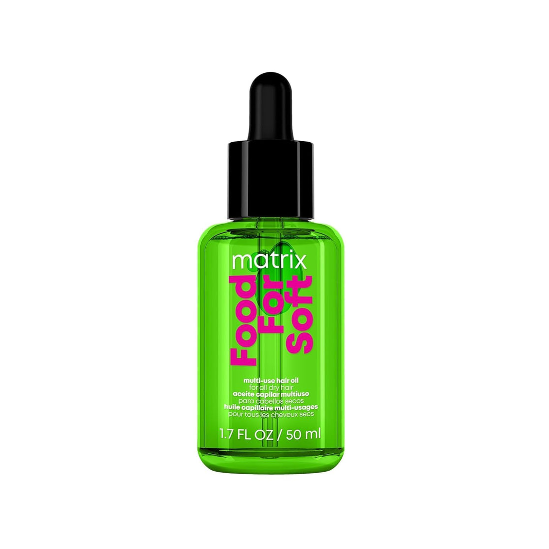 Food For Soft Hair Serum Oil For Dry, Brittle, and All Hair Types - Softens, Smooths, and Adds Shine With Heat Protection, Repairing Leave In With Avocado Oil