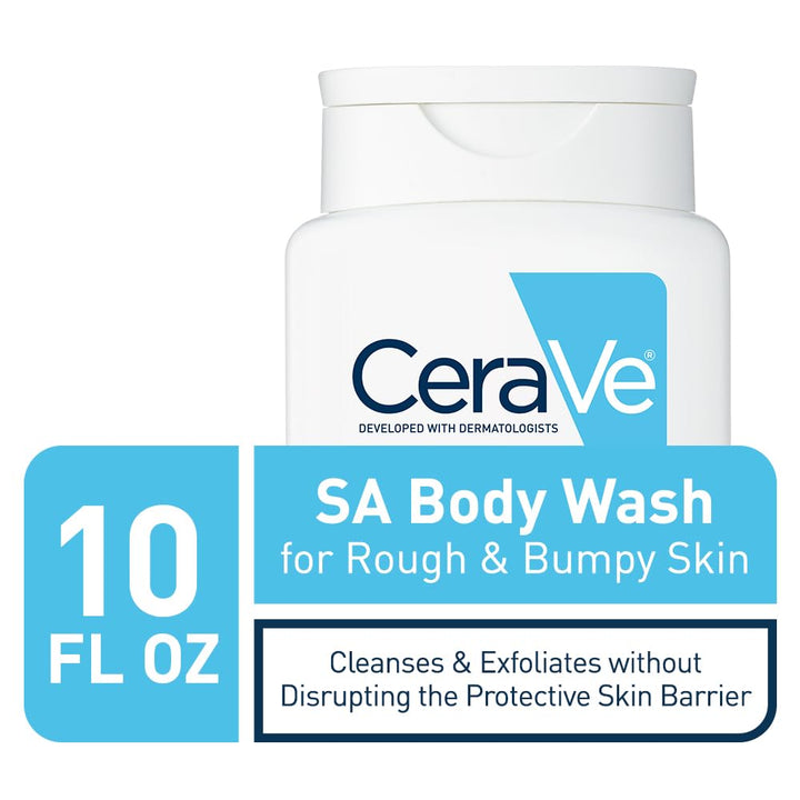 CeraVe Body Wash with Salicylic Acid, Fragrance Free Body Wash to Exfoliate Rough and Bumpy Skin, Allergy Tested, 10 Ounce Halalzen