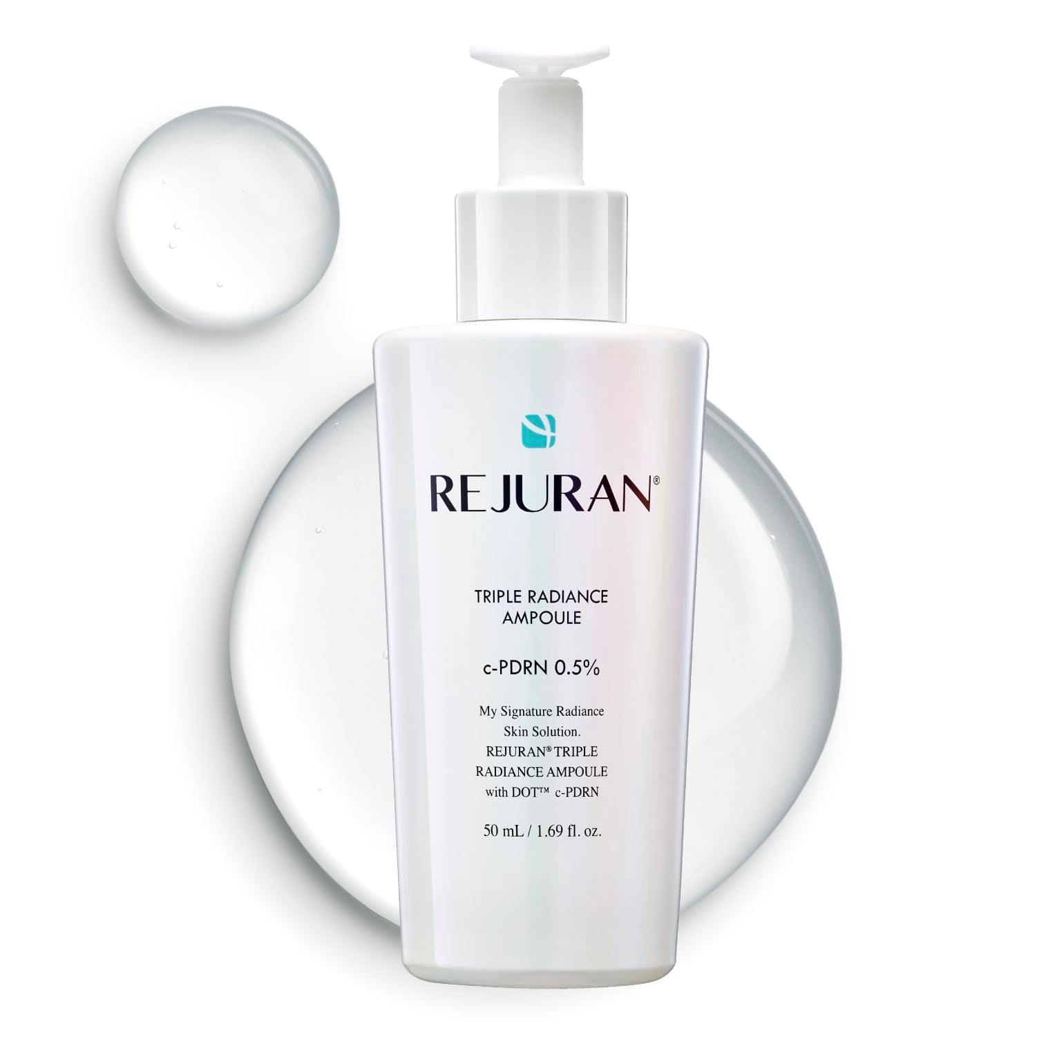 REJURAN® Dual Effect Ampoule, DOT DUAL c-PDRN® - Salmon DNA Face Serum for Deep Rejuvenation, Wrinkle Care, Firming, Skin Elasticity with Visible Anti-Aging Results. Korean Skincare (1.01 fl oz) Halalzen