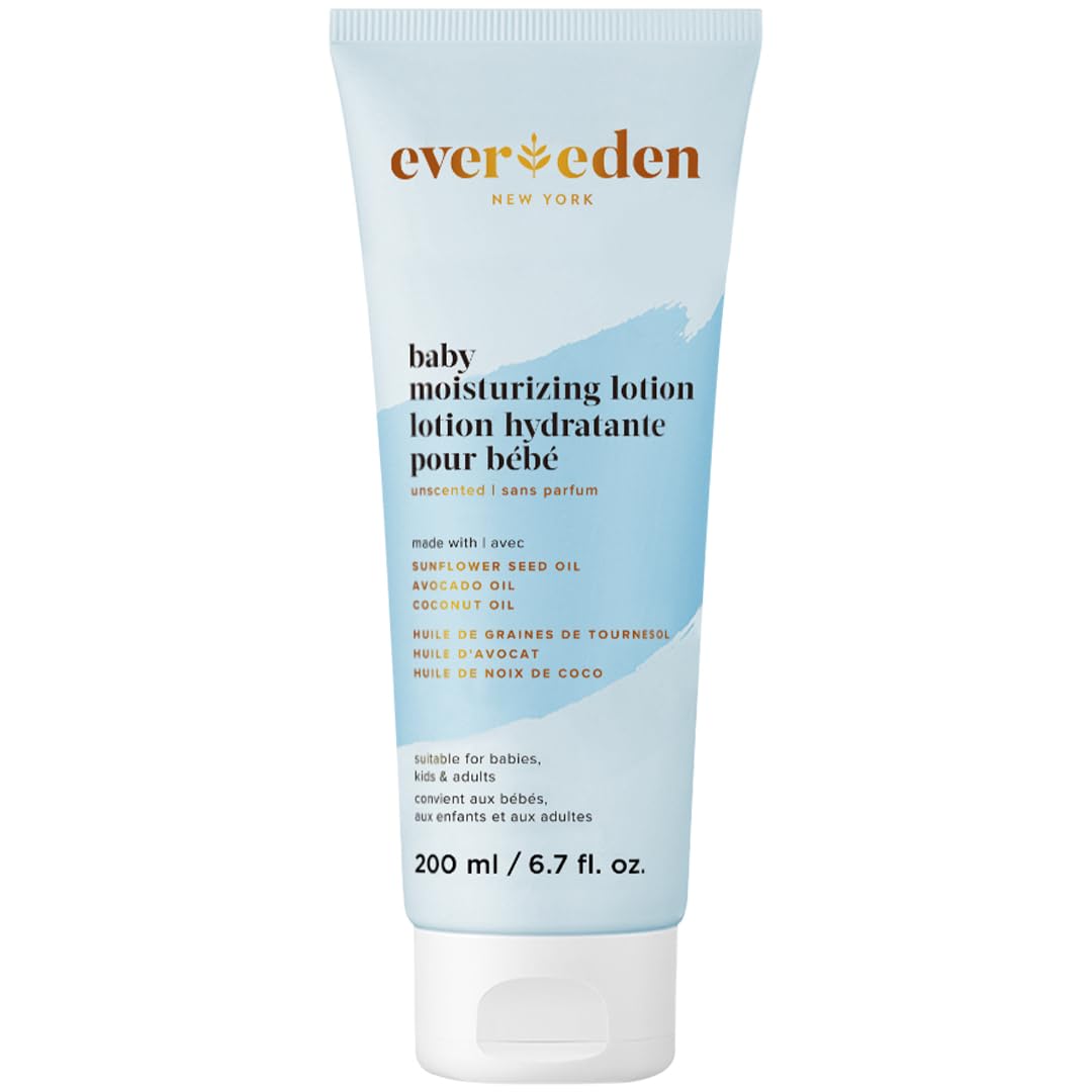 Evereden Moisturizing Baby Lotion for Newborn 6.7 oz. | Lightweight & Non-Greasy Toddler Lotion | Clean & Gentle Baby Care | Non-toxic & Fragrance Free Halalzen