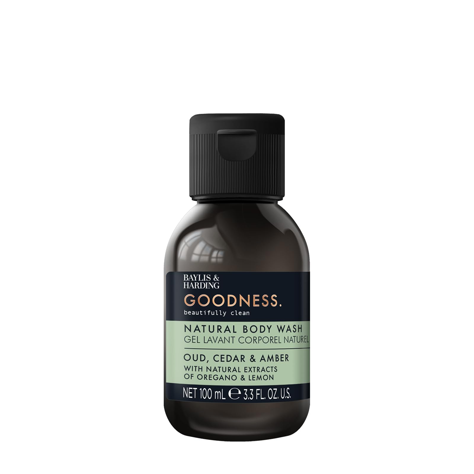 Baylis & Harding Goodness Oud, Cedar and Amber Body Wash, 500 ml (Pack of 3) - Vegan Friendly