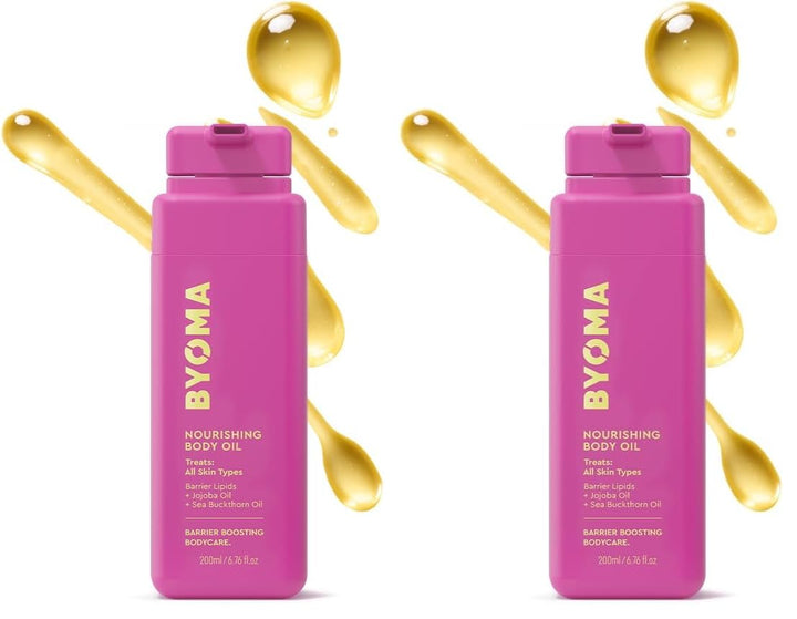 BYOMA Nourishing Body Oil - For All Skin Types - Lightweight, Fast-Absorbing Body Oil with Jojoba & Seabuckthorn - Hydrates, Brightens & Restores Skin Barrier - 6.76 fl oz