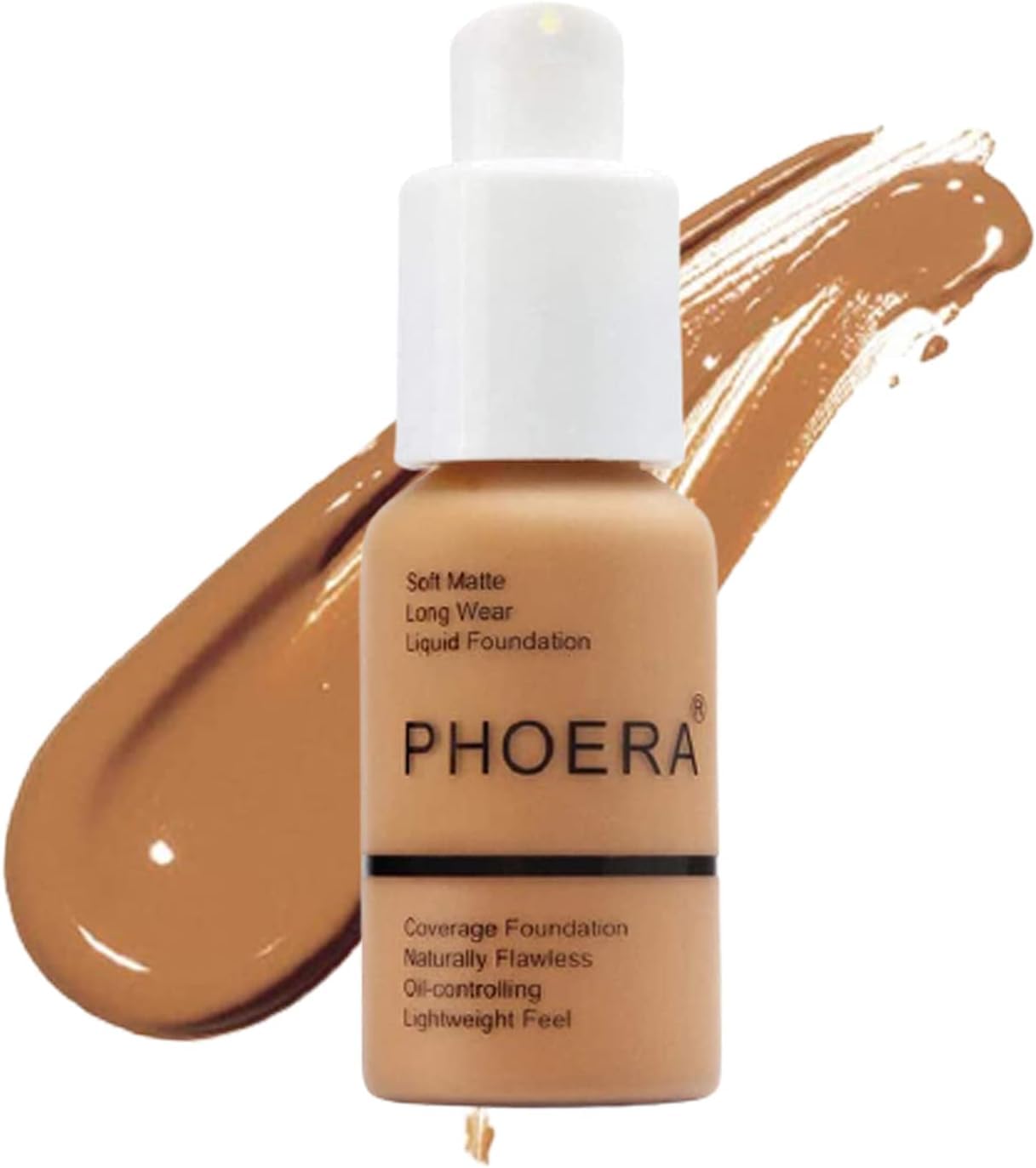 Glamza PHOERA Foundation Concealer Makeup Full Coverage Matte Brighten Long Lasting UK (104 BUFF BEIGE) Halalzen