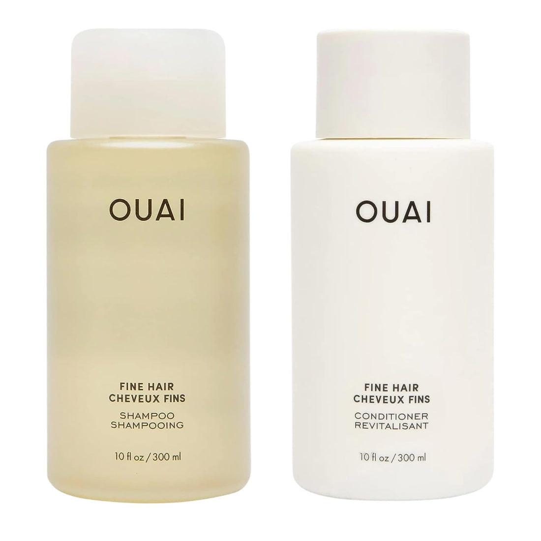 OUAI Thick Shampoo + Conditioner Set - Fight Frizz and Nourish Dry, Thick Hair with Keratin, Marshmallow Root, Shea Butter & Avocado Oil - Free of Parabens, Sulfates & Phthalates - 300 ml Each Halalzen