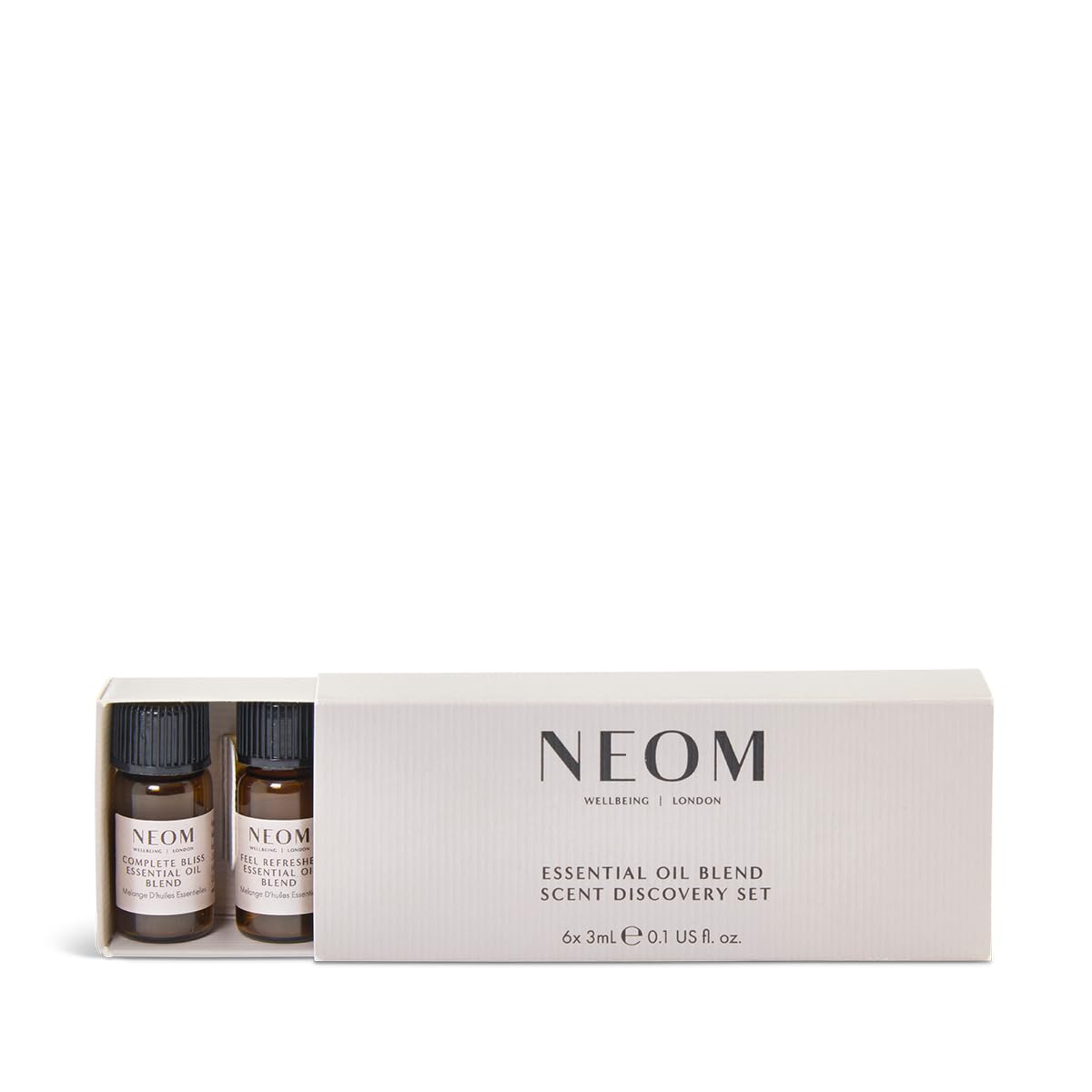 NEOM Essential Oil Blend Scent Discovery Set, 6 x 3ml Mini Size I Our Bestselling Blends I Compatible with Neom Wellbeing Pod or Wellbeing Pod Luxe I 100% Natural
