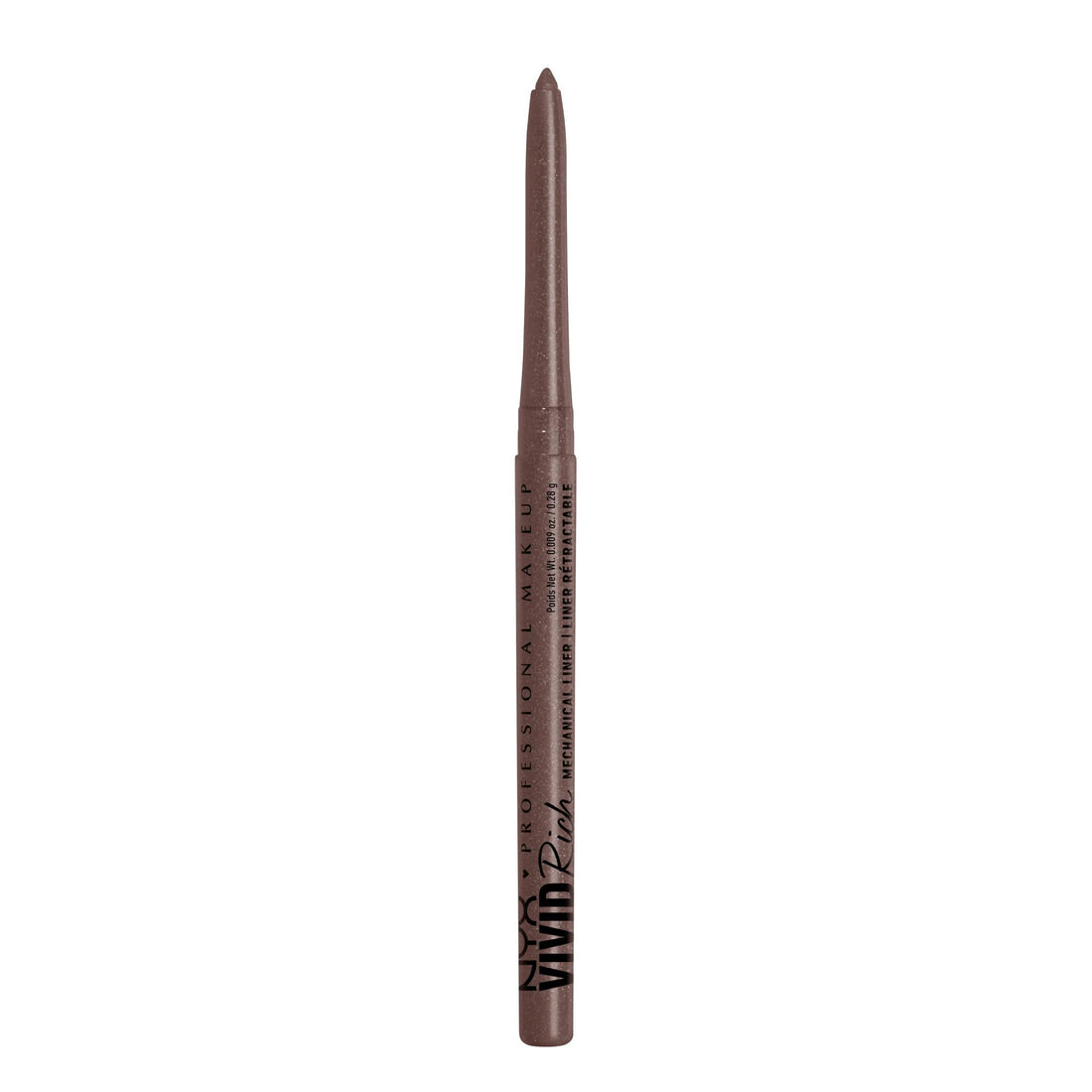 NYX PROFESSIONAL MAKEUP Vivid Rich Mechanical Eye Pencil, Vivid Rich Mechanical, Creamy Retractable Eyeliner - Smokin Topaz, Brown Eyeliner