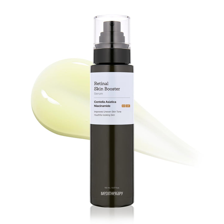 MEDITHERAPY Retinal Skin Booster Serum | Retinaldehyde, Niacinamide Anti-Aging Serum - K-Beauty Facial Serum for Fine Lines, Firming & Radiance | Hydrating Face Serum All Skin Types, 5.07 fl oz Halalzen