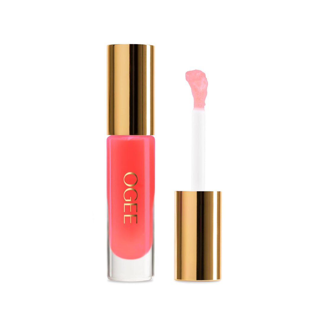Ogee Beyond Clean Lip Gloss - Certified Organic Lip Gloss for Women - Effortlessly Plump, Hydrate & Add High-Shine Color, Freesia - Desert Rose Shimmer