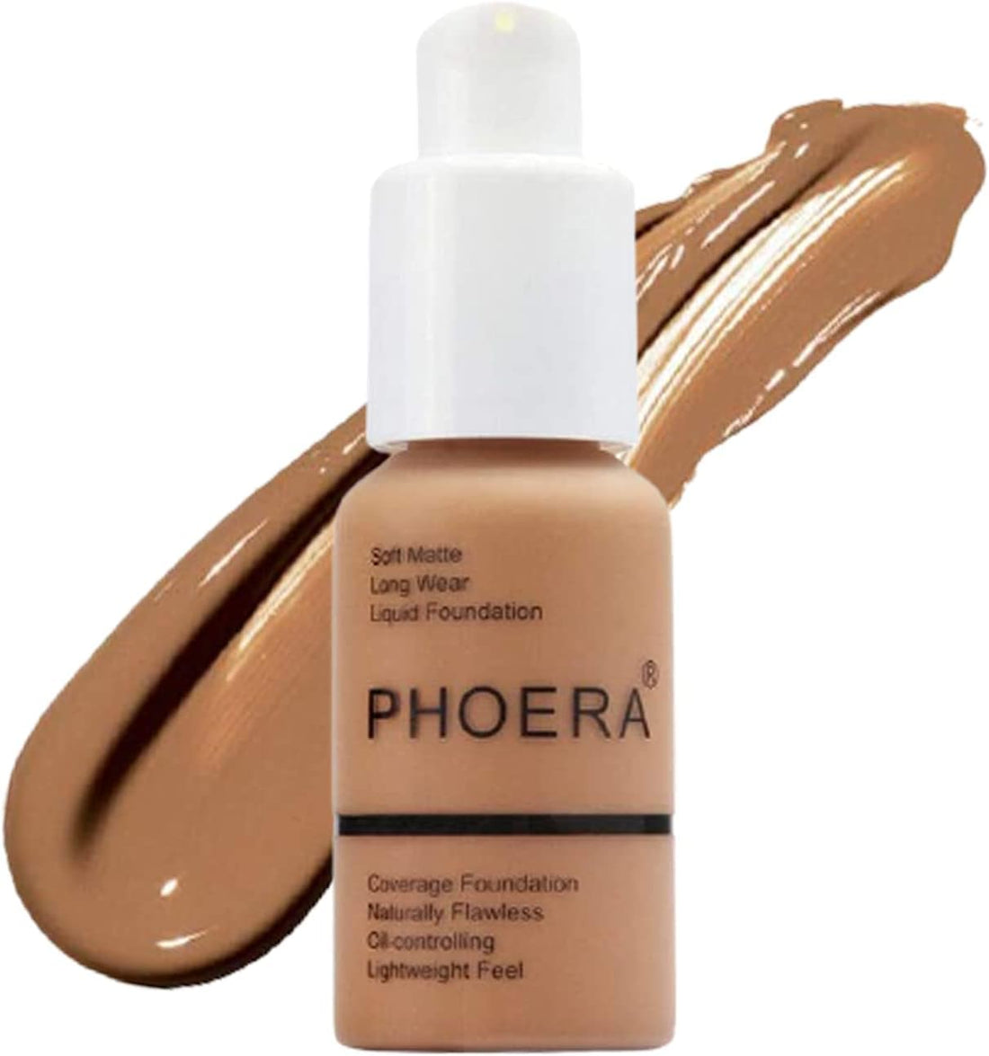 Glamza PHOERA Foundation Concealer Makeup Full Coverage Matte Brighten Long Lasting UK (104 BUFF BEIGE) Halalzen