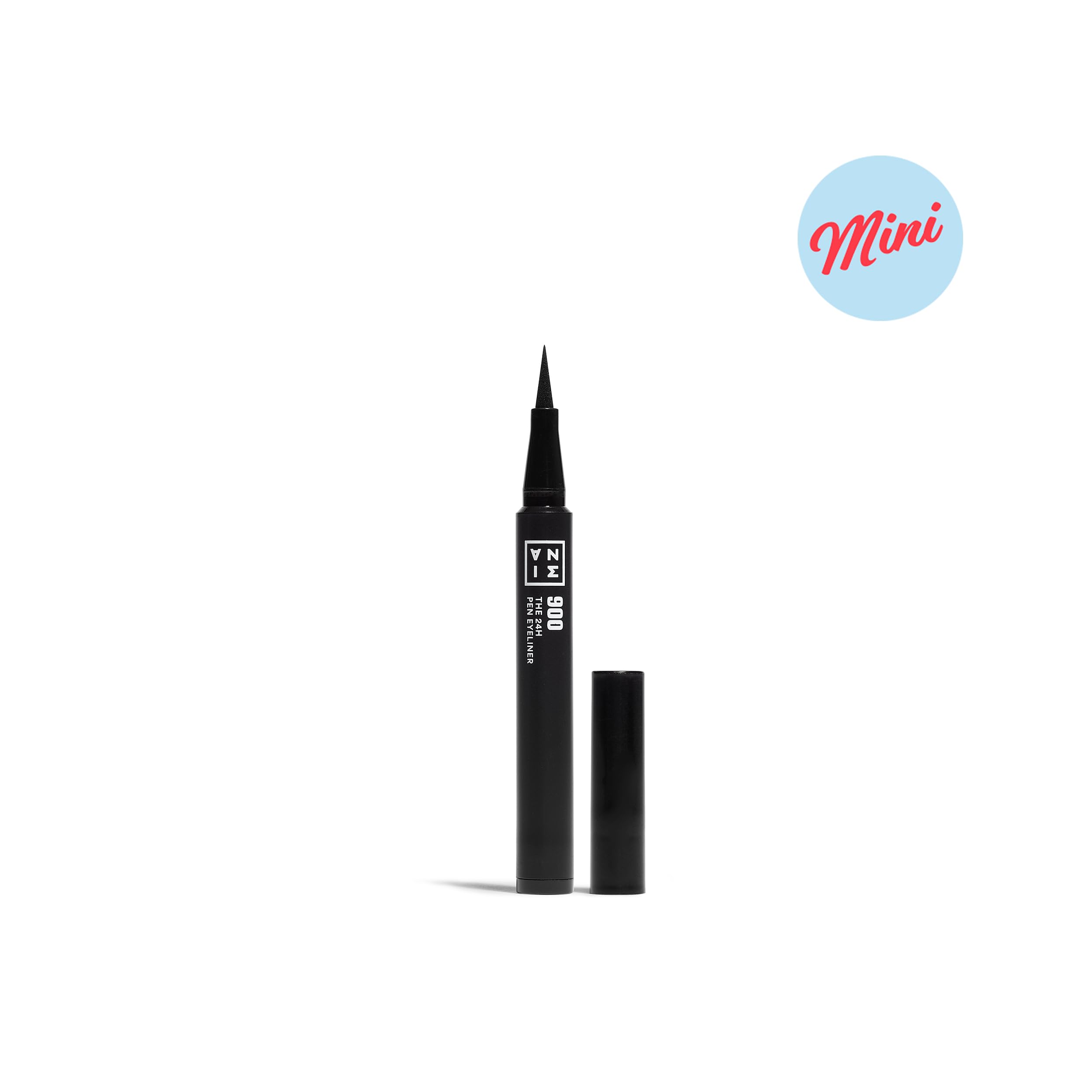 3INA MAKEUP - The 24H Pen Eyeliner 900 (mini) - Black Liquid Eyeliner 24h Longwear - Travel Size Matte Liner Sensitive Eyes Halalzen