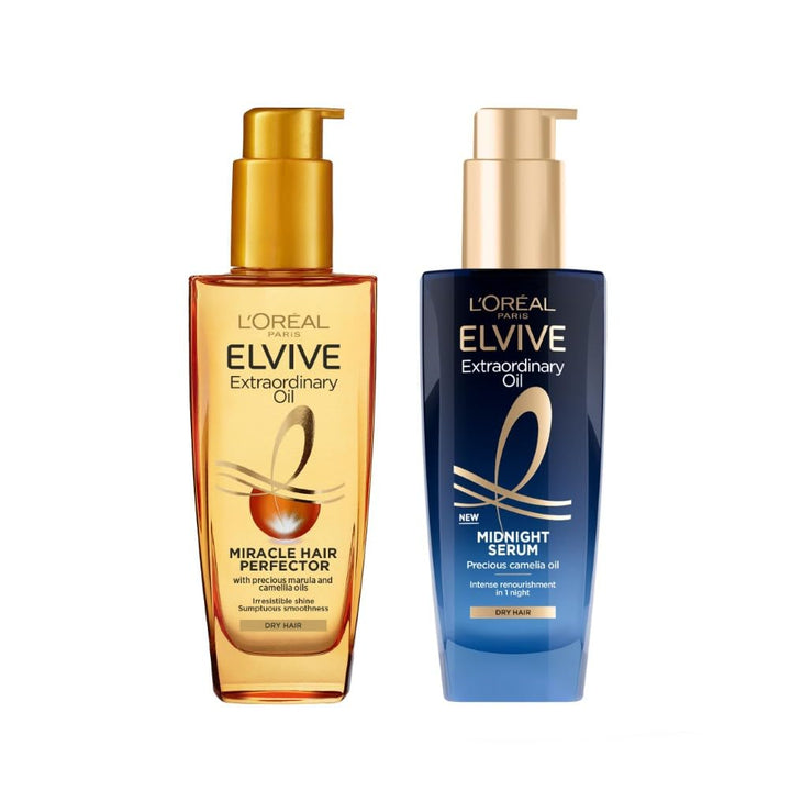 L'Oréal Paris Hair Serum Elvive Extraordinary Oil Miracle, Intense Nourishment, Up to 6x more Shine, up to 230° heat protection, suitable for all hair types, 100ml Halalzen