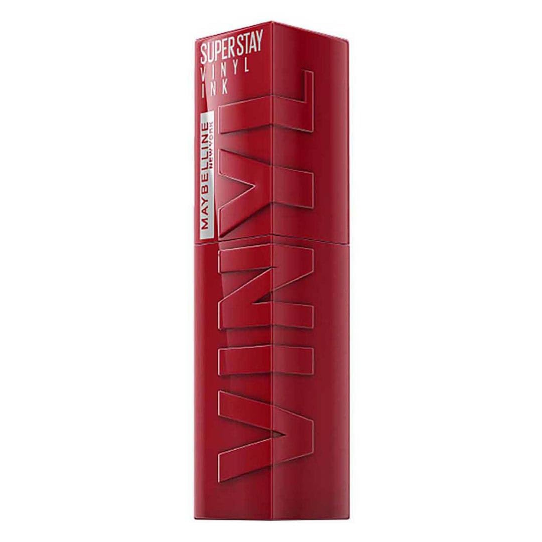 Maybelline New York Super Stay Vinyl Ink Liquid Lip Colour, 16HR Long-Lasting, Ultra-Pigmented, Smudge & Transfer-Proof, High Shine Finish, Vegan Formula for Comfortable Wear, Shade: 10 Lippy Halalzen