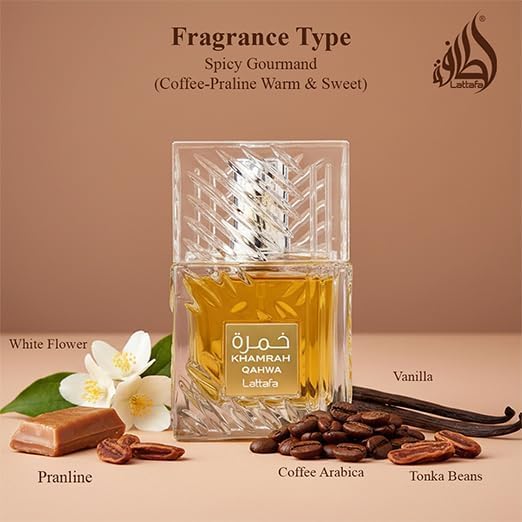 Khamrah Qahwa by Lattafa for Unisex - 3.4 oz EDP Spray Halalzen