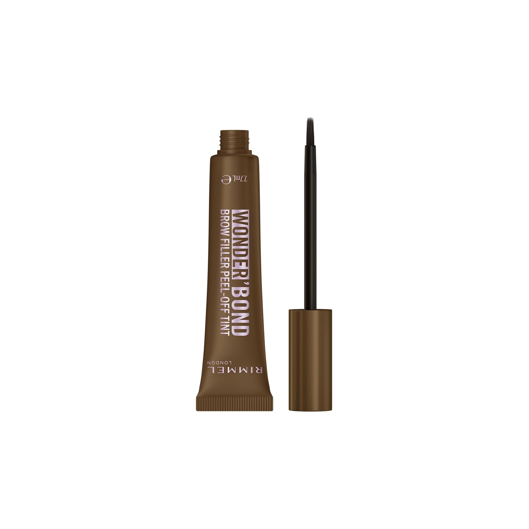 Rimmel Wonder’Bond Brow Filler Peel‑Off Tint, Medium Brown, Semi‑Permanent Brow Tint with Biotin for Fuller, Thicker Brows, Waterproof & Transfer‑Proof, 2‑in‑1 Tint & Brow Mask, Vegan, 7.7ml