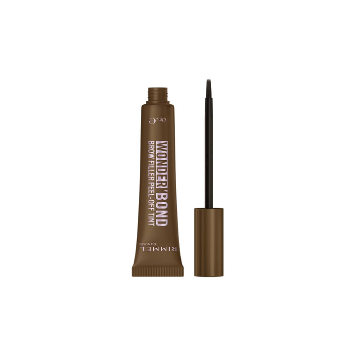 Rimmel Wonder’Bond Brow Filler Peel‑Off Tint, Medium Brown, Semi‑Permanent Brow Tint with Biotin for Fuller, Thicker Brows, Waterproof & Transfer‑Proof, 2‑in‑1 Tint & Brow Mask, Vegan, 7.7ml Halalzen