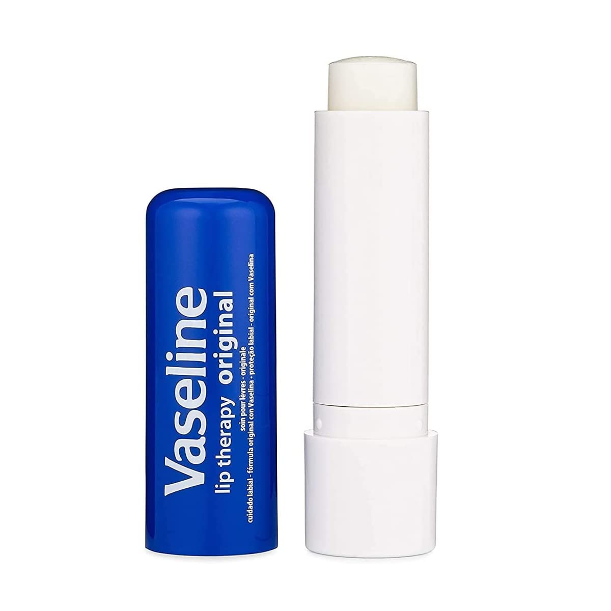 Vaseline Lip Therapy Stick | Original Petroleum Jelly Vaseline Lip Balm for Soft Lips | 4.8g each (4 Pack) Halalzen