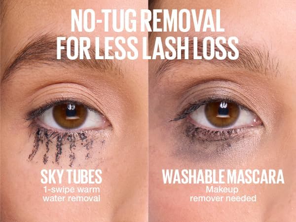 Maybelline Tubing Mascara Black, Lash Sensational Sky High Tubes Mascara with with Shea Butter + Castor Oil, Lengthening for Extension-Like Length, 24H Smudge-Proof, Washable, Vegan, Sensitive Eyes Halalzen