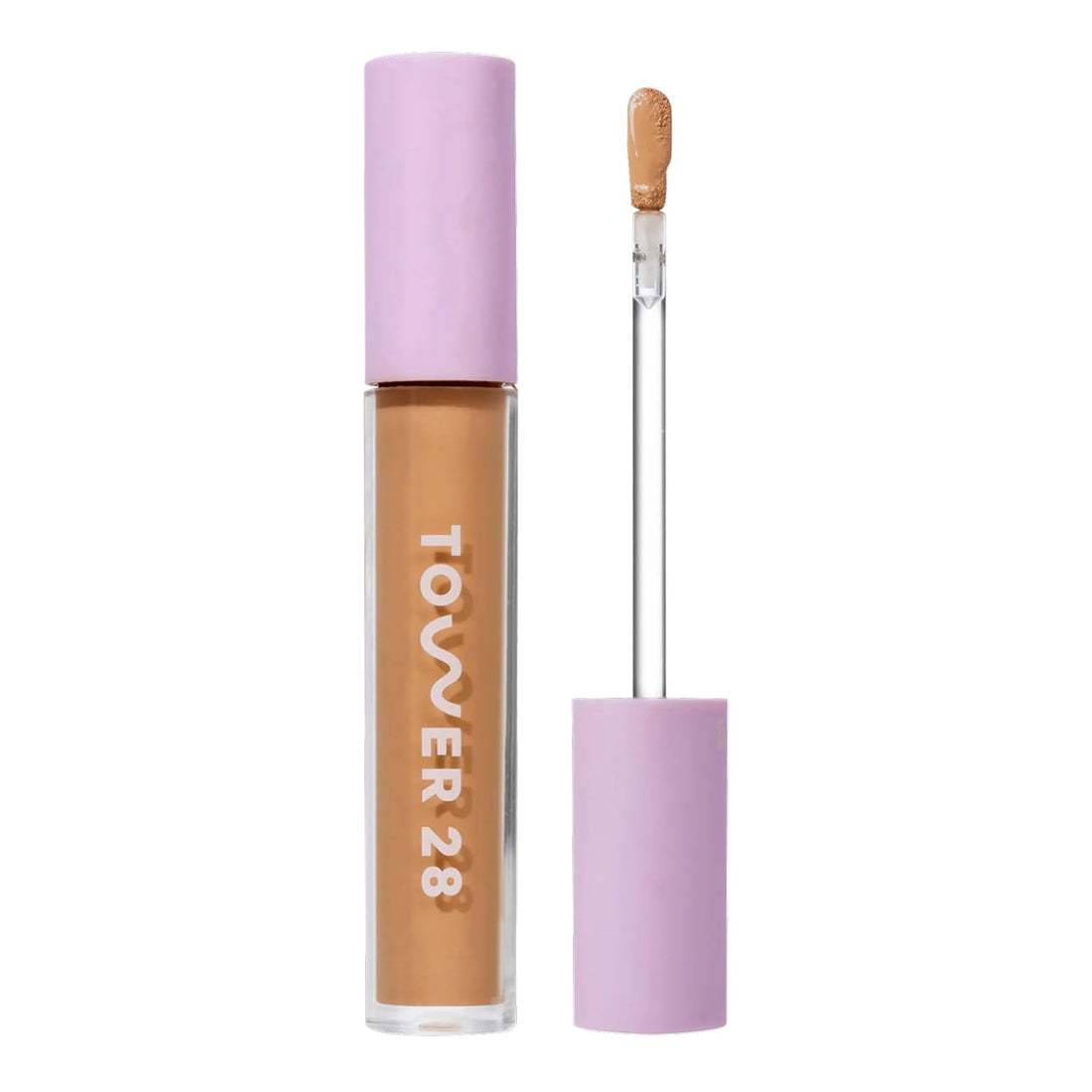 Tower 28 Swipe Serum Concealer - Hydrating Medium-Full Coverage Concealer + Under Eye Brightener - Skin Care Infused Makeup with Hyaluronic Acid + Soothing Centella - 4.0 Light/Medium Cool (0.22 oz)