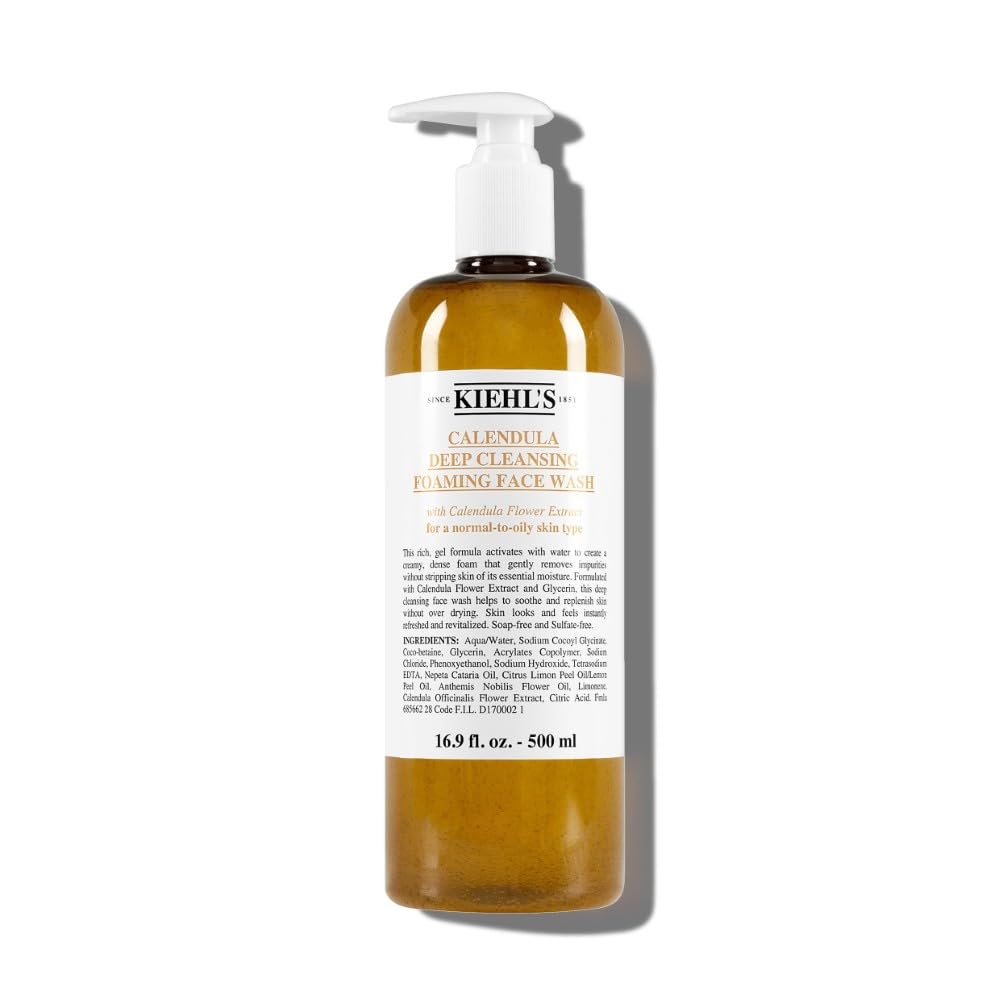 Kiehl's Calendula Deep Cleansing Foaming Face Wash, Sulfate Free, 230 ml
