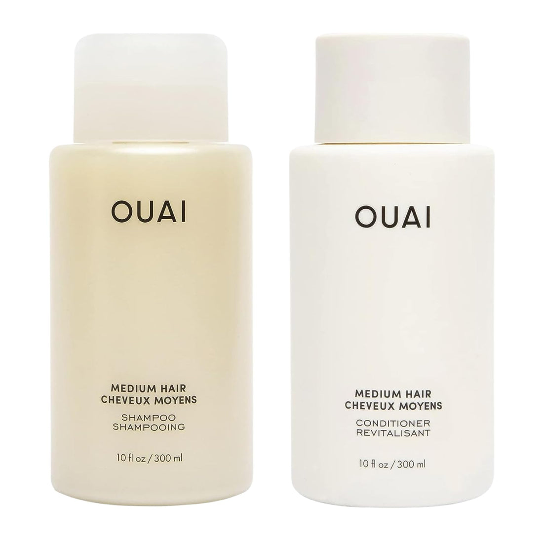 OUAI Thick Shampoo + Conditioner Set - Fight Frizz and Nourish Dry, Thick Hair with Keratin, Marshmallow Root, Shea Butter & Avocado Oil - Free of Parabens, Sulfates & Phthalates - 300 ml Each Halalzen
