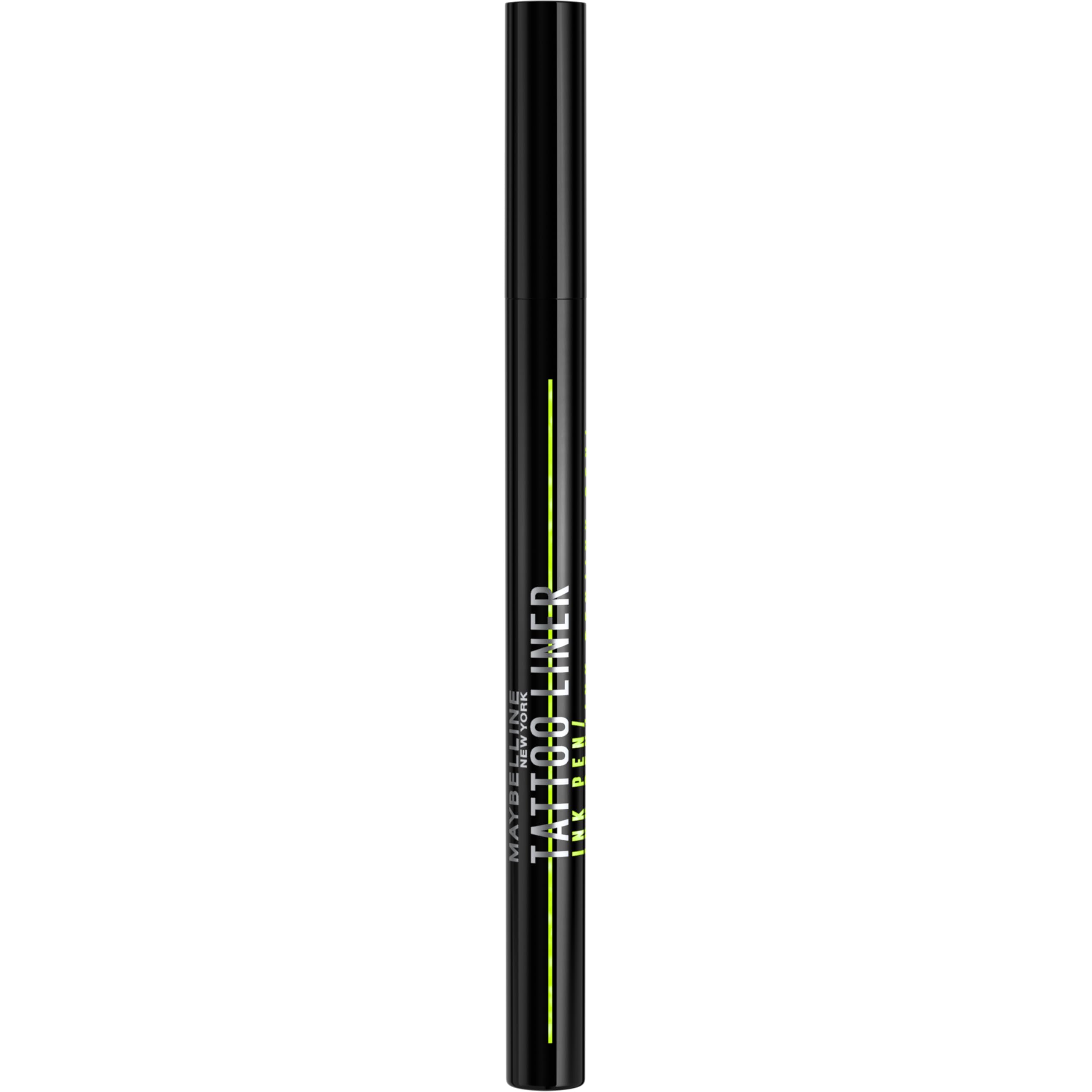 Maybelline Pen Eyeliner, Waterproof, Brush Tip Liner, Delivers Bold, Saturated, Even Impact In 1 Continuous Line, Smudge, Fade & Flake Resistant, Jet Black Halalzen