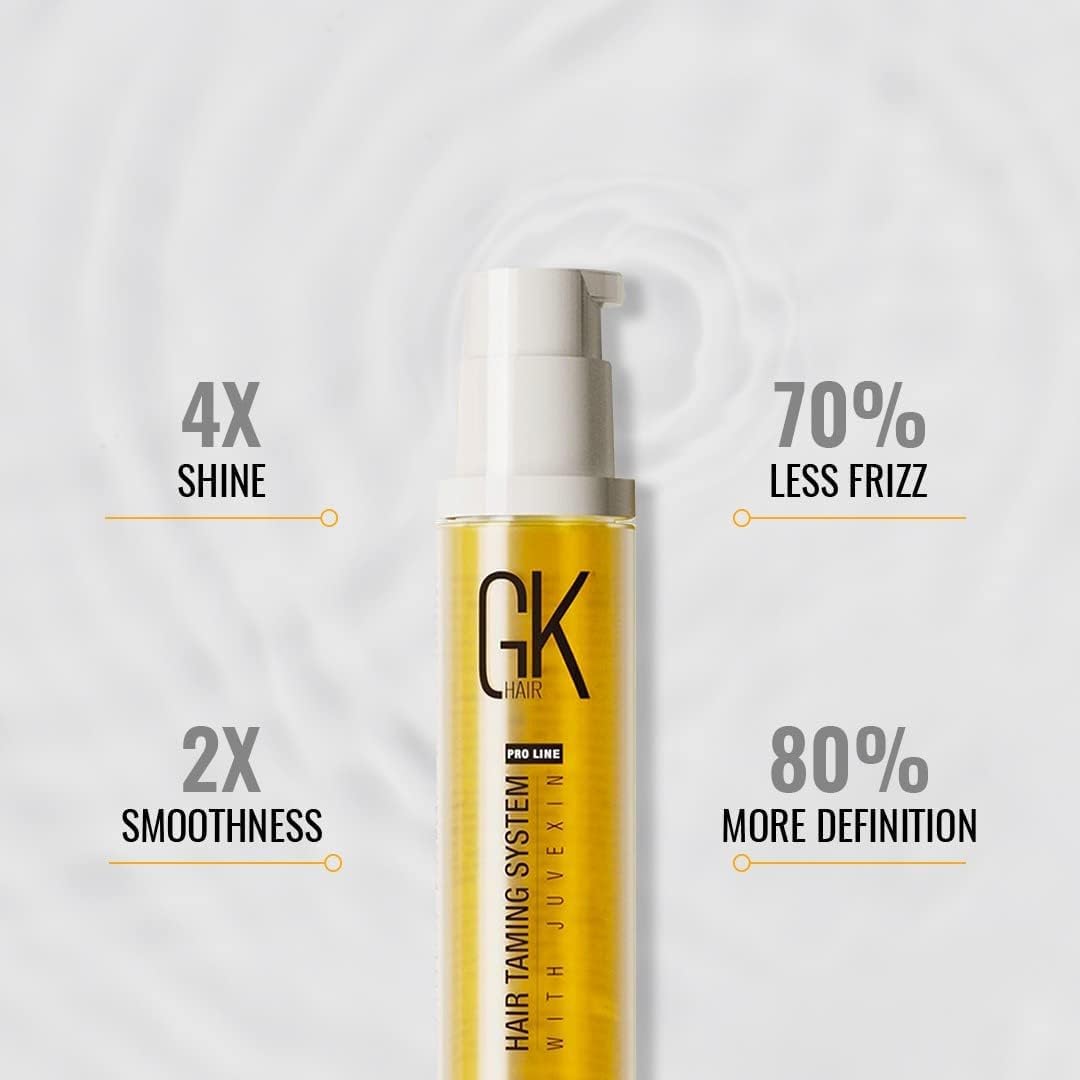 Hair Oil Keratin Treatment Serum By GK HAIR - Argan Oil Lightweight Formula For Frizz Control Heat Protection Add Shine Repair Dry Damaged Hydrating Sulfate Free All Hair Types Men Women - 50ml