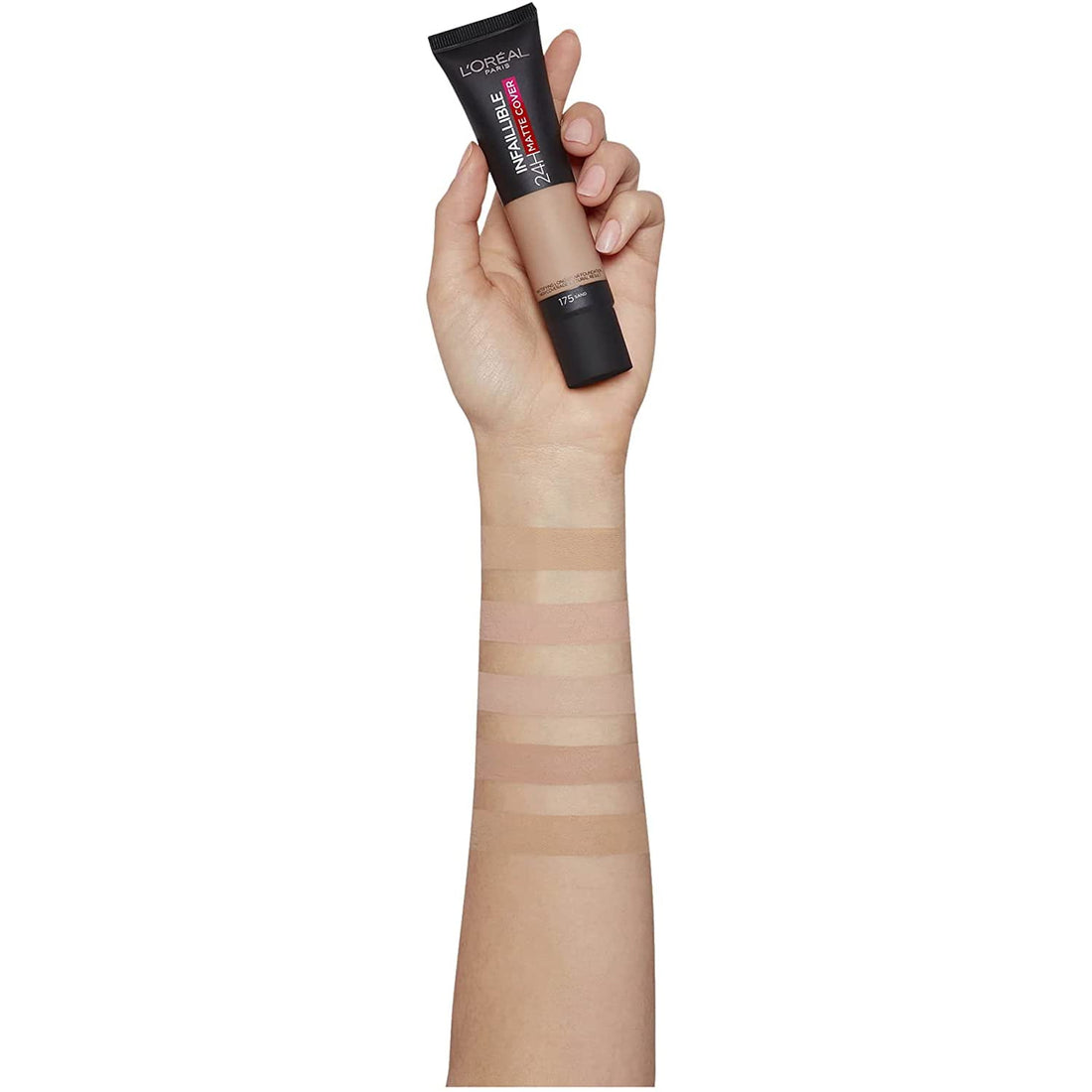 L'Oreal Paris Cover Liquid Foundation, With 4% Niacinamide, Long Lasting, Natural Finish, Available in 20 Shades, SPF 25, Infallible 32H Matte Cover, Shade 110, 30ml Halalzen