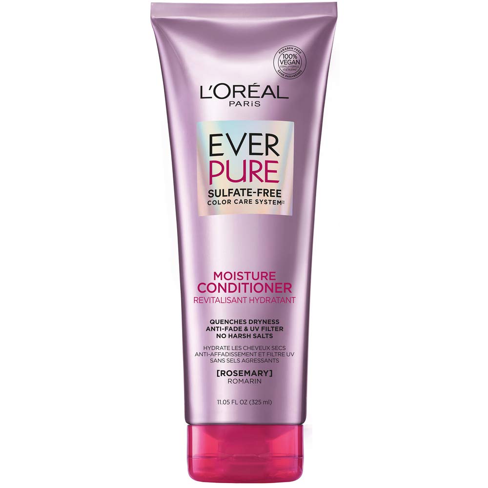 L'Oreal Paris Moisture Sulfate Free Shampoo and Conditioner Set, Hair Care for Color-Treated Hair with Rosemary Botanicals, EverPure, 1 Kit Halalzen