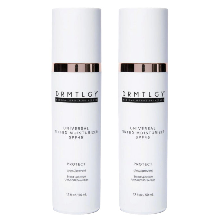 DRMTLGY Universal Tinted Moisturizer SPF 46 – Hydrating Dewy Tinted Sunscreen for Face with Zinc Oxide & Octinoxate – Niacinamide & Hyaluronic Acid – Broad Spectrum Lightweight Daily SPF, 1.7 oz Halalzen