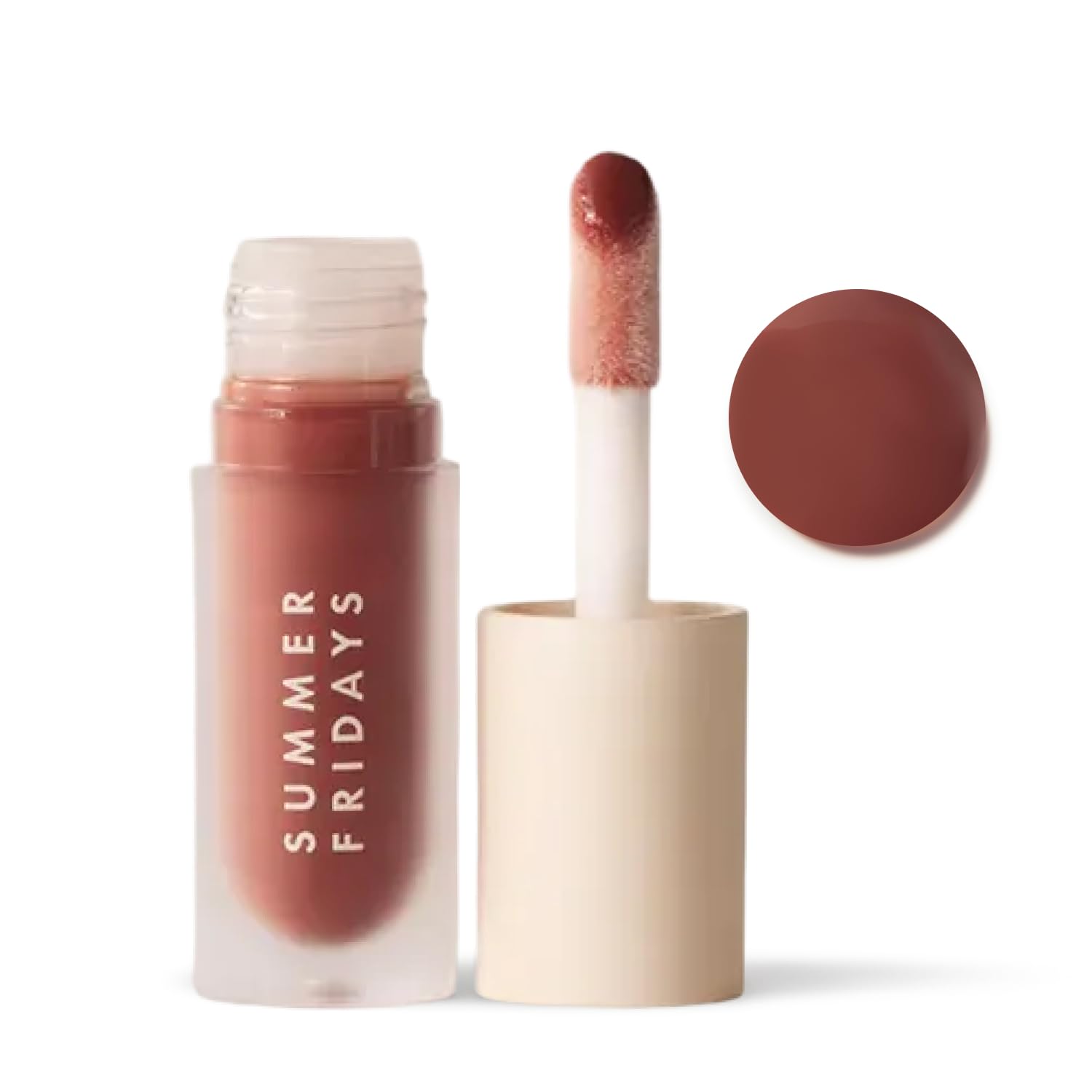 Summer Fridays Dream Lip Oil - Hydrating Tinted Lip Gloss Oil - Non-Sticky Formula with Skincare Benefits for Long-Lasting Softness + Shine - Effortless Beauty Gifts - Bare Sand (0.15 Oz)