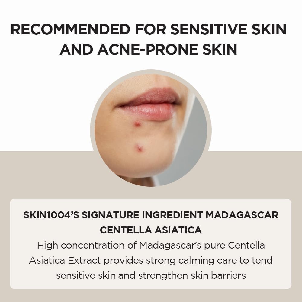 SKIN1004 Madagascar Centella Asiatica Ampoule Facial Serum 1.85 fl.oz, 55ml, Soothes Acne Prone and Sensitive Skin Halalzen