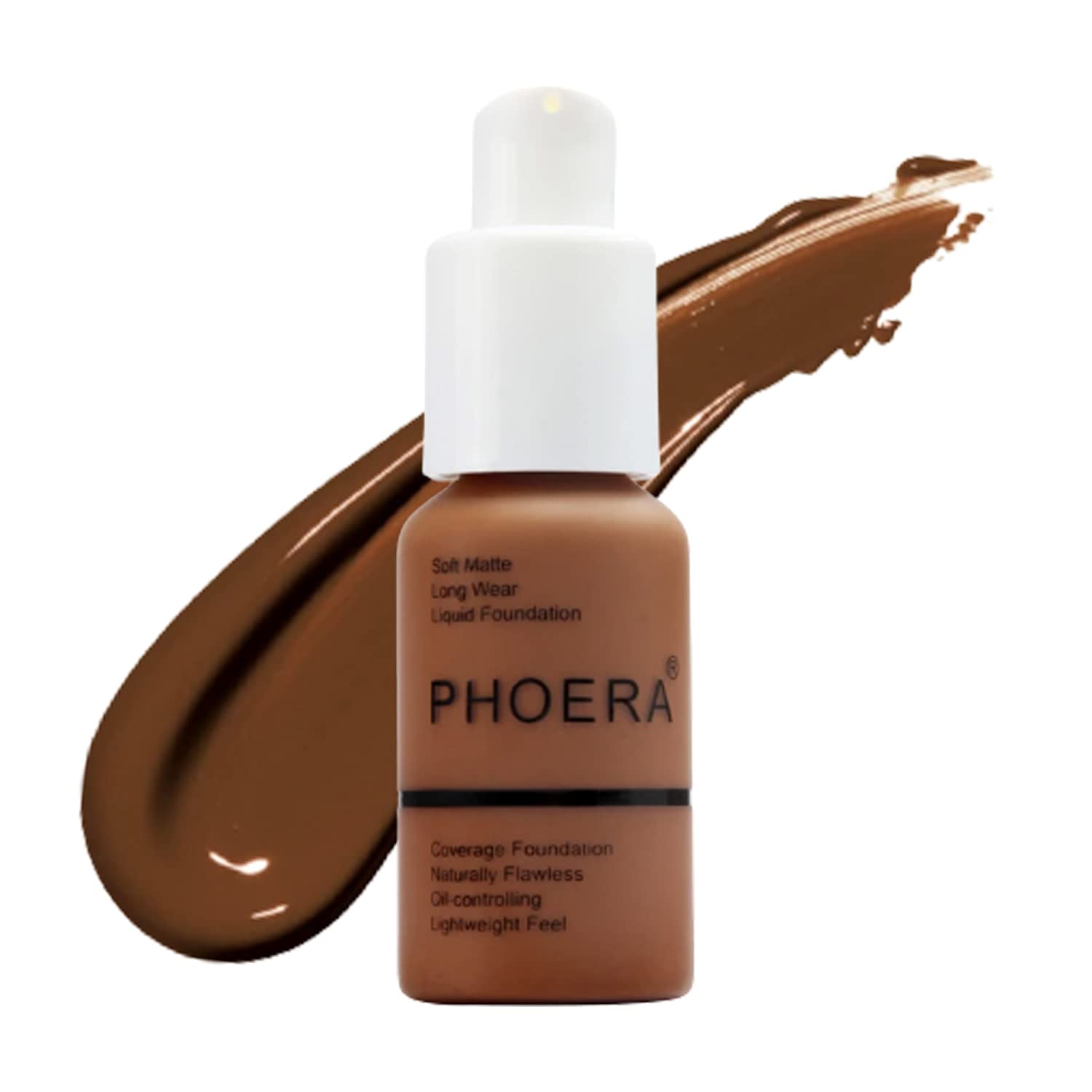 Glamza PHOERA Foundation Concealer Makeup Full Coverage Matte Brighten Long Lasting UK (104 BUFF BEIGE) Halalzen