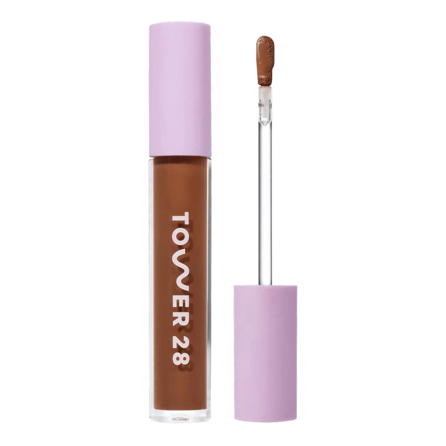 Tower 28 Swipe Serum Concealer - Hydrating Medium-Full Coverage Concealer + Under Eye Brightener - Skin Care Infused Makeup with Hyaluronic Acid + Soothing Centella - 4.0 Light/Medium Cool (0.22 oz)