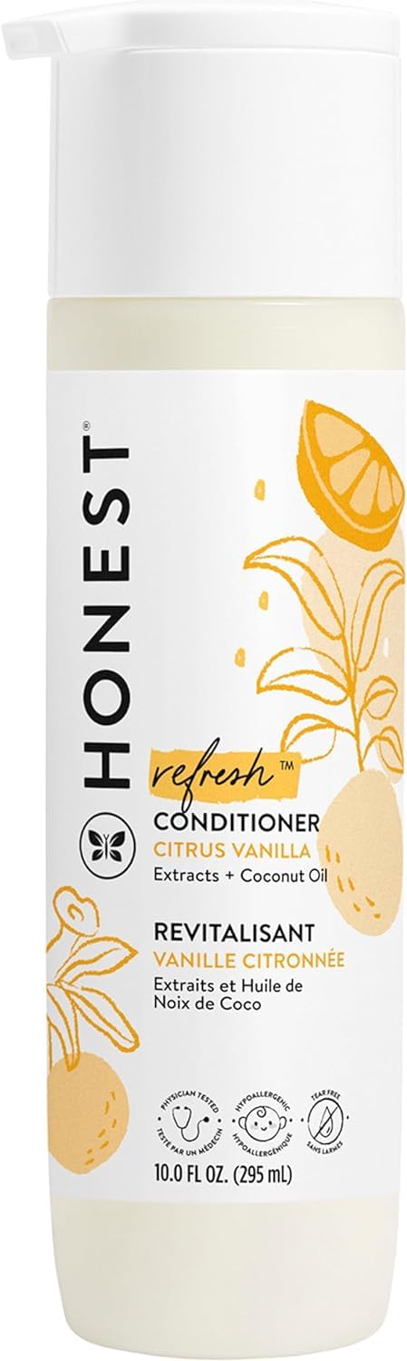 The Honest Company Baby Shampoo, Body Wash & Conditioner Duo, 2-in-1 Cleansing, Silicone-Free, Naturally Derived, Lavender Calm Scent, 20 fl oz Halalzen