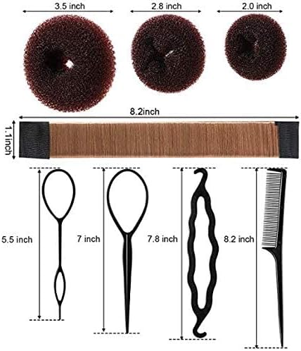 60 Pcs Hair Styling Set, Design Tools Accessories DIY Modelling Kit Hairdresser Set Magic Simple Fast Spiral Braid (BBB) Halalzen
