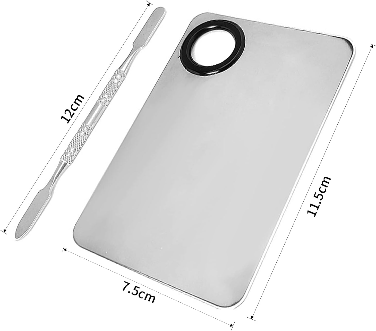 1pcs Makeup Mixing Palette,Makeup Spatula&Makeup Palette,Foundation Mixing Palette,Professional Cosmetic Makeup Palette with Stainless Steel Spatula Tool for Mixing Foundation Nail Art Makeup Tools Halalzen