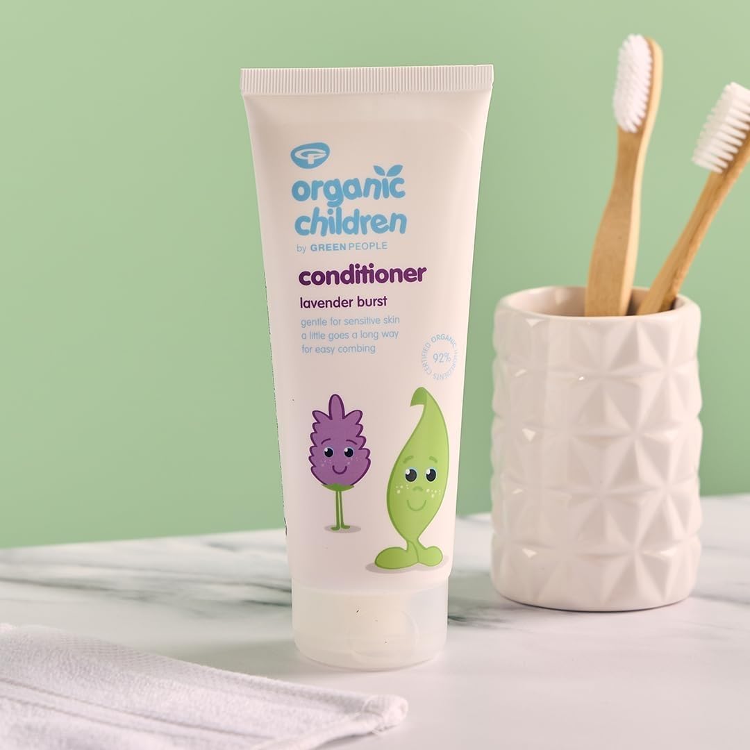 Green People Organic Children Lavender Burst Conditioner - Natural & Organic, for Kids - Eczema-Friendly - Vegan, 200ml