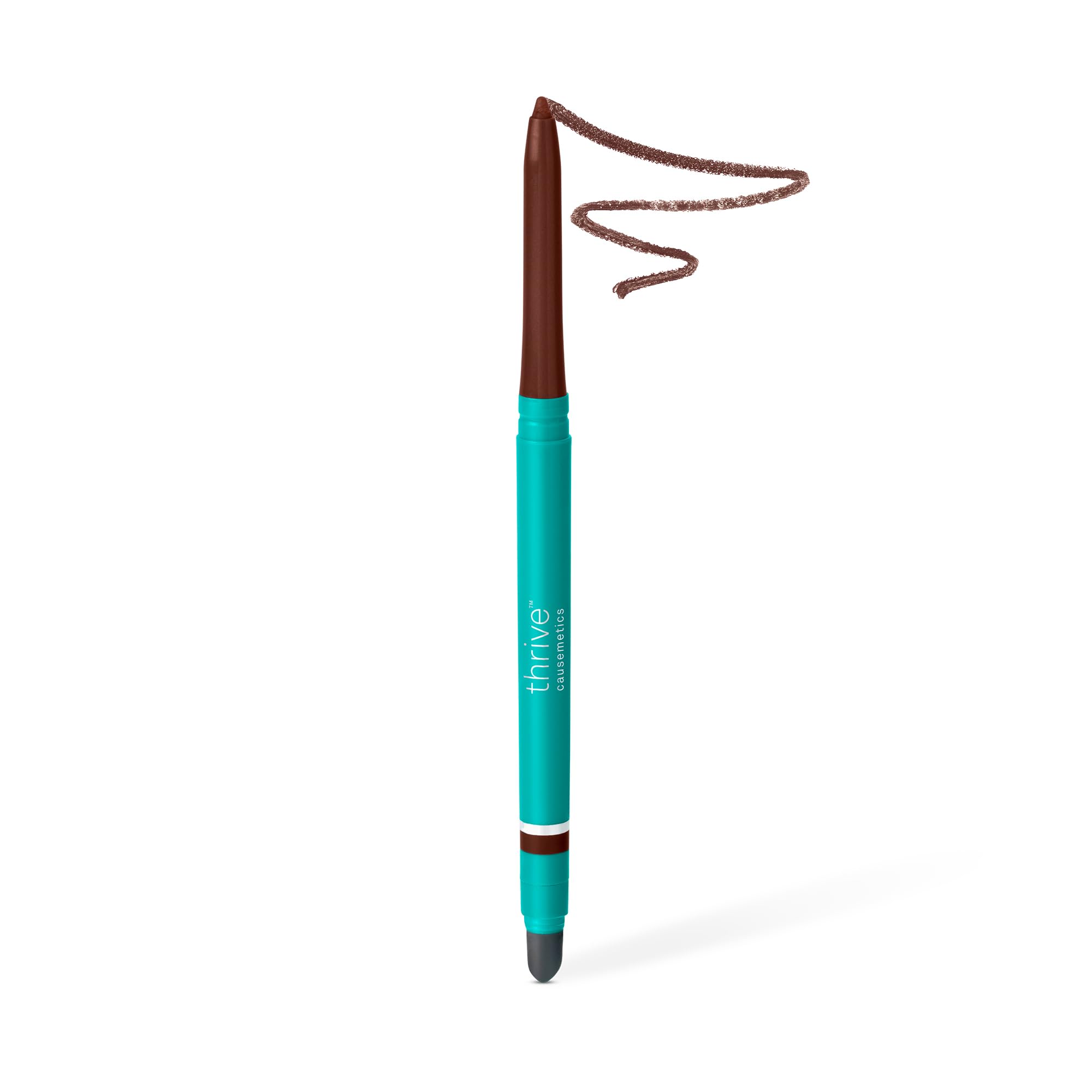 Thrive Causemetics Infinity Waterproof Eyeliner Pencil, Built In Sharpener & Smudge Tip, Long Lasting, Smudge Proof, Hyaluronic Acid & Shea Butter, Vegan & Cruelty Free, Ella (Brown Matte)