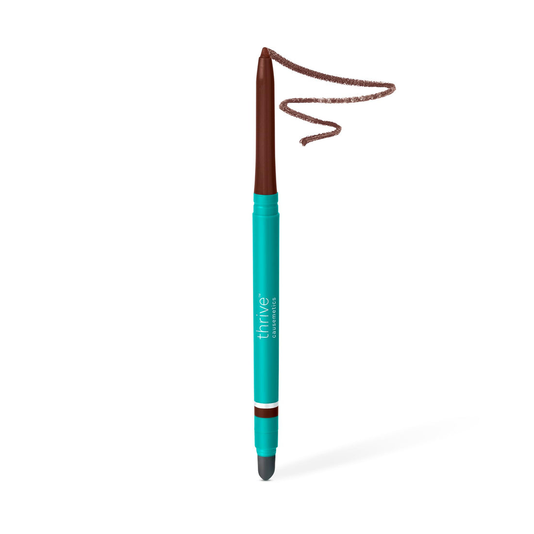 Thrive Causemetics Infinity Waterproof Eyeliner Pencil, Built In Sharpener & Smudge Tip, Long Lasting, Smudge Proof, Hyaluronic Acid & Shea Butter, Vegan & Cruelty Free, Ella (Brown Matte)