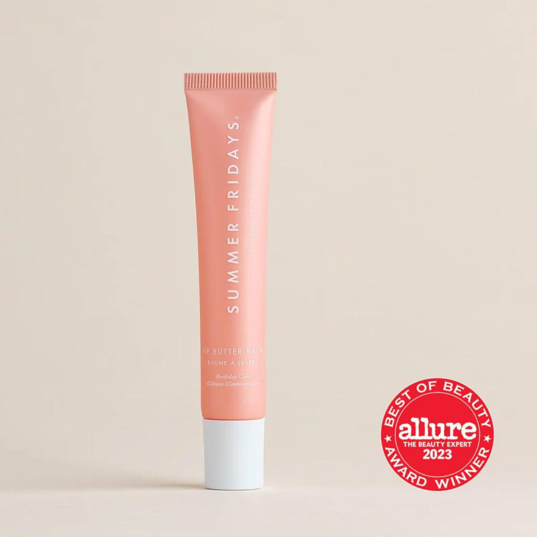 Summer Fridays Tinted Lip Butter Balm - Conditioning Vegan Lip Balm for Instant Moisture, Shine & Hydration - Sheer-Tinted, Soothing Skincare - Pink Sugar (.5 Oz)
