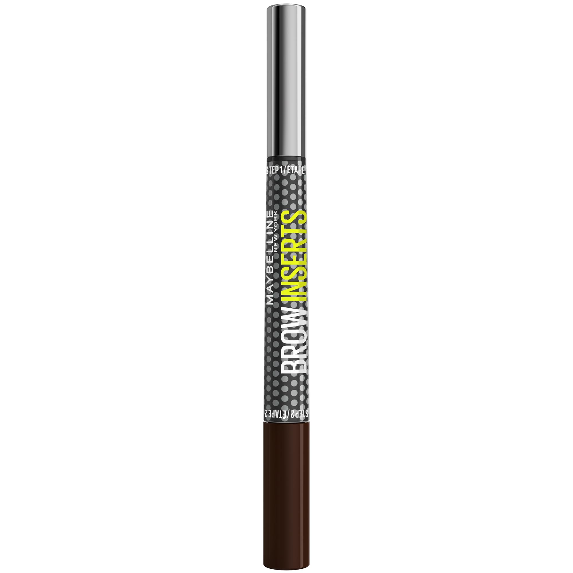 Maybelline New York Brow Inserts, 2-in-1 Eyebrow Pencil Pen and Fiber Gel, 0.015MM Triple Tip for 100 Hair-Like Strokes in 30 Seconds, 36-Hour Wear, Smudge-Proof, Shade: Blonde 1