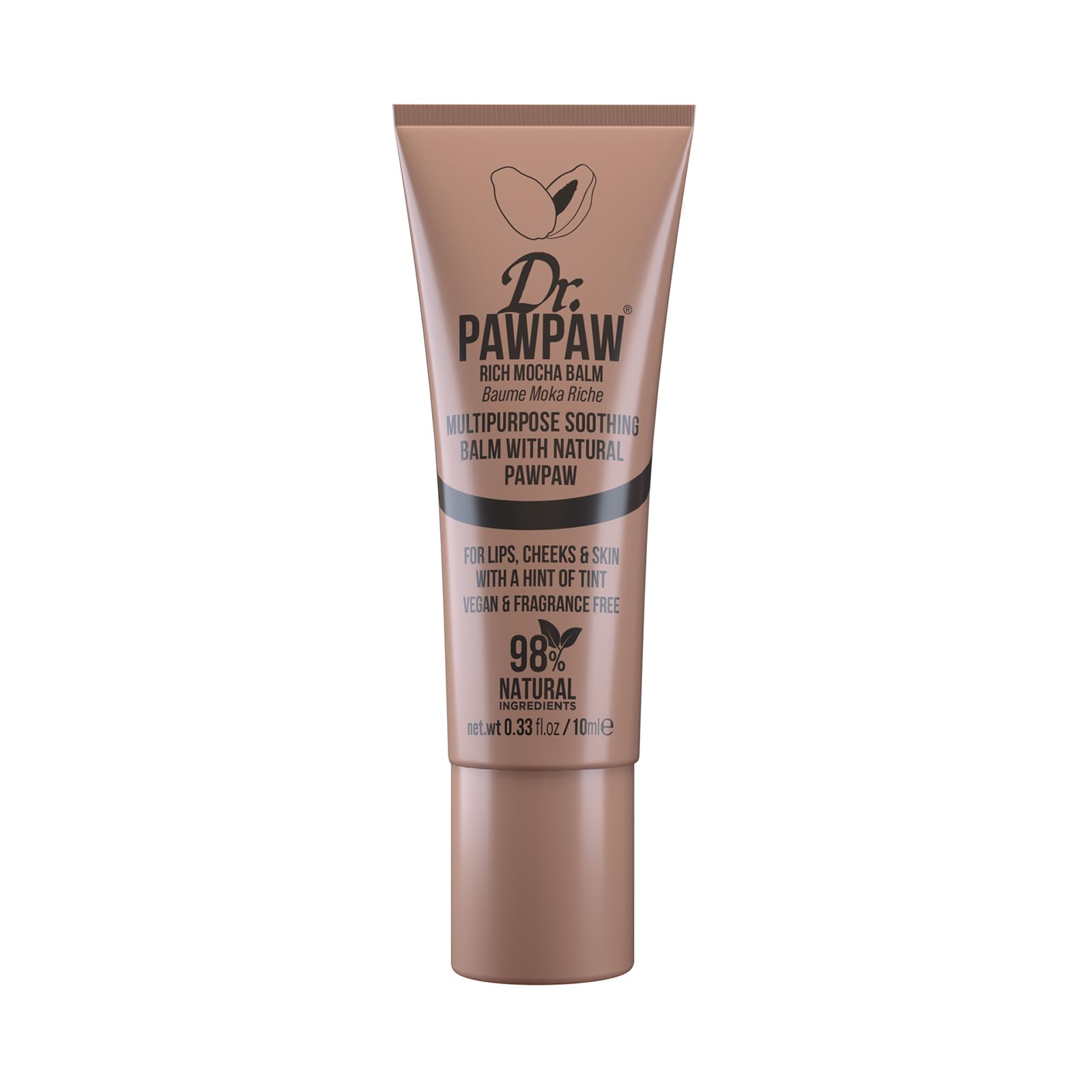 Dr.PAWPAW Overnight Lip Mask 10ml, Natural Hydrating Lip Treatment with Pawpaw Aloe Vera Olive Oil and Peptides, Vegan Balm to Smooth and Plump Lips Overnight Halalzen
