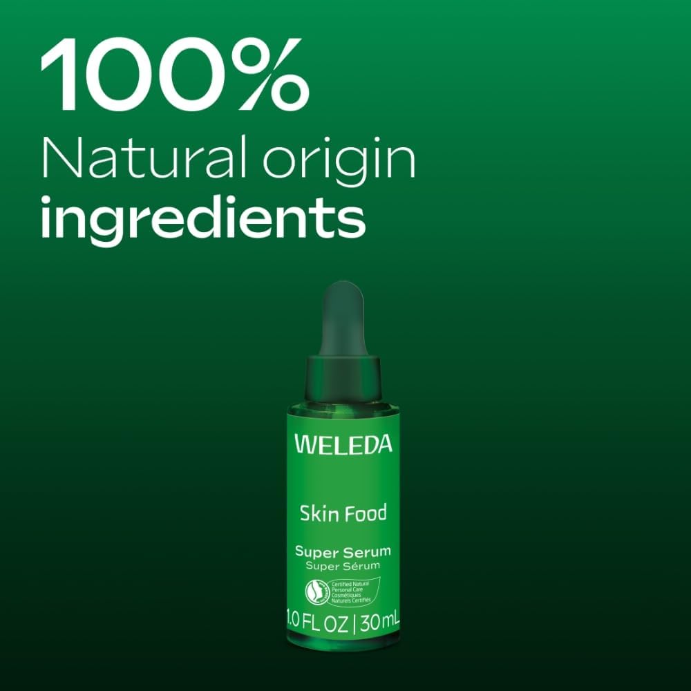 Weleda Skin Food Super Face Serum, Facial Serum with Hyaluronic Acid & Ceramides, Natural Glow Moisturiser, Certified Natural, Vegan, 30ml