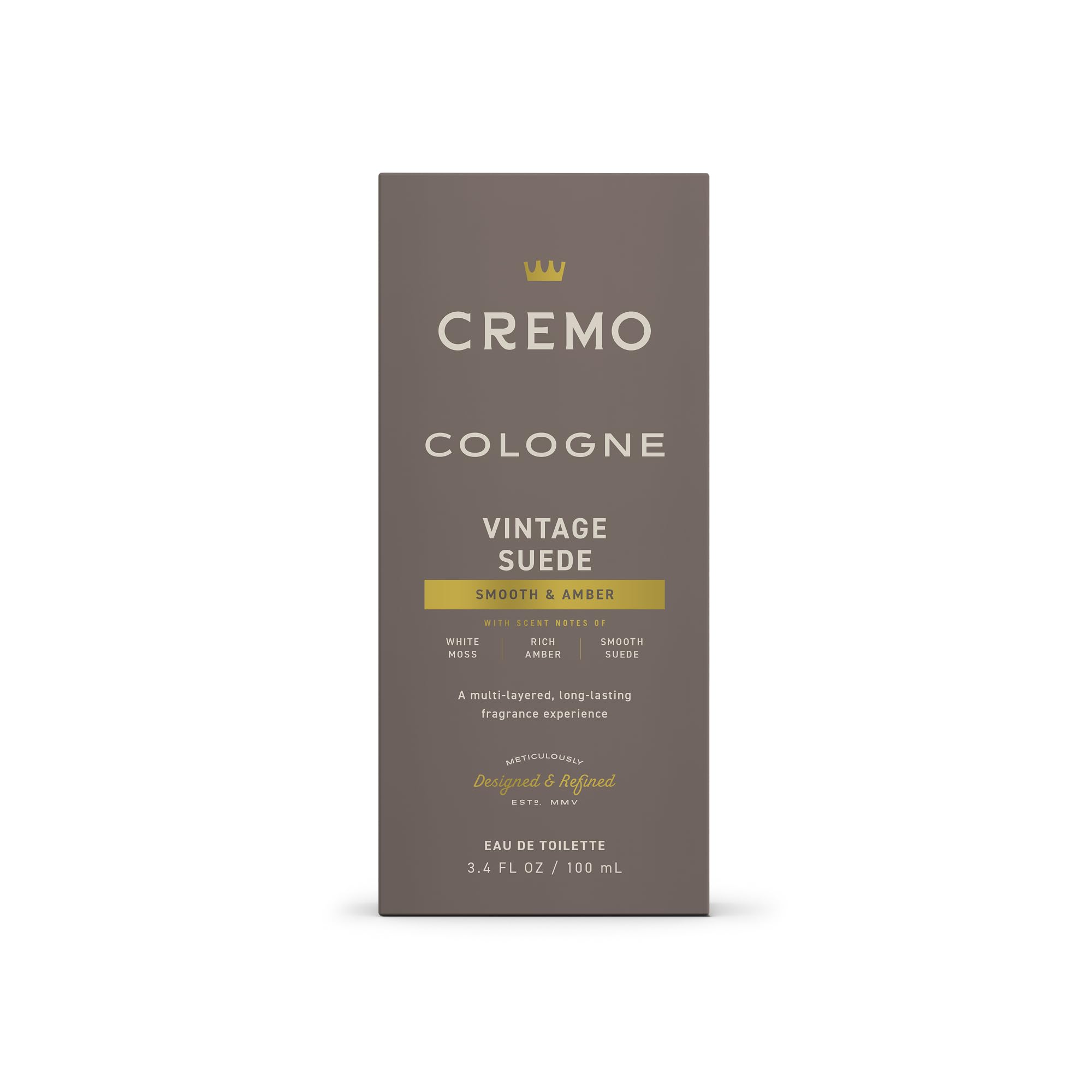 Cremo Cologne Homme - Eau de Cologne en Spray Épices et Vanille Noire pour Homme, Une Explosion d'Épices Vibrantes, de Bois Foncés et de Vanille Noire, Parfums Homme Signature Multi-Couches, 100 ml