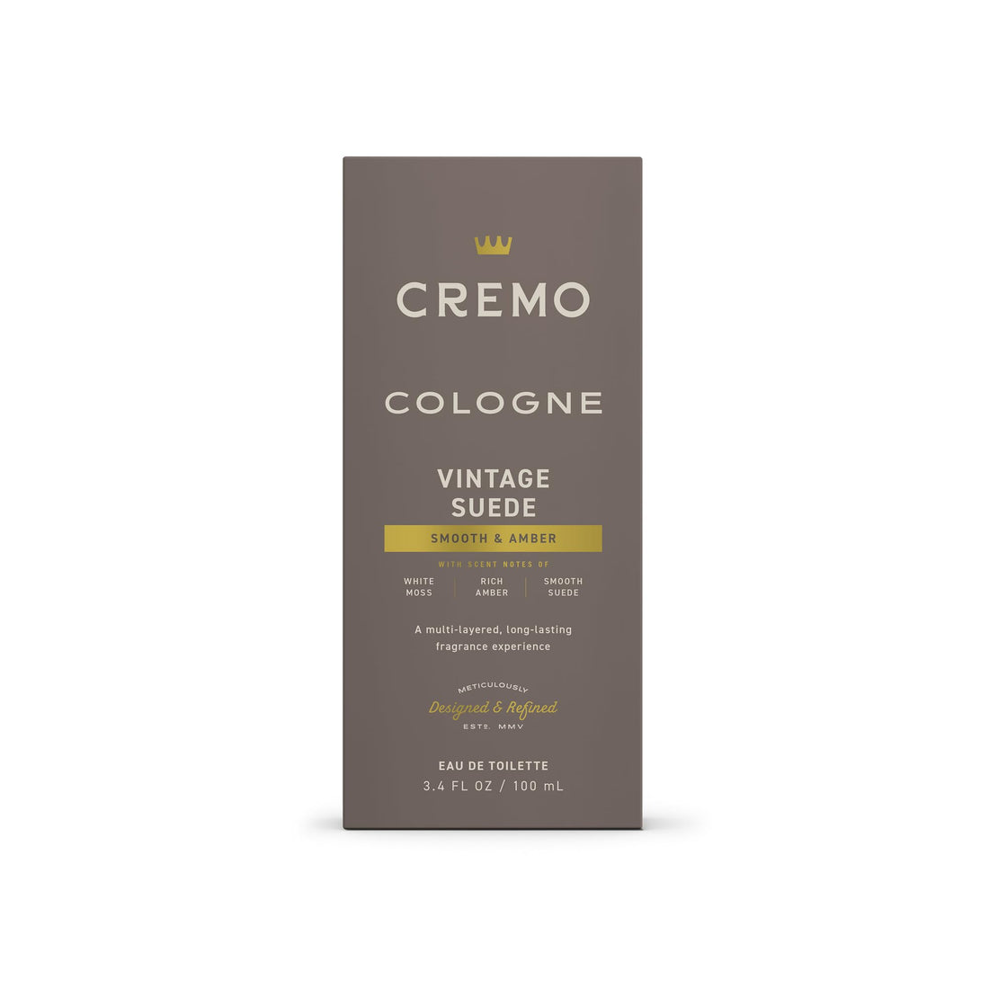 Cremo Cologne Homme - Eau de Cologne en Spray Épices et Vanille Noire pour Homme, Une Explosion d'Épices Vibrantes, de Bois Foncés et de Vanille Noire, Parfums Homme Signature Multi-Couches, 100 ml
