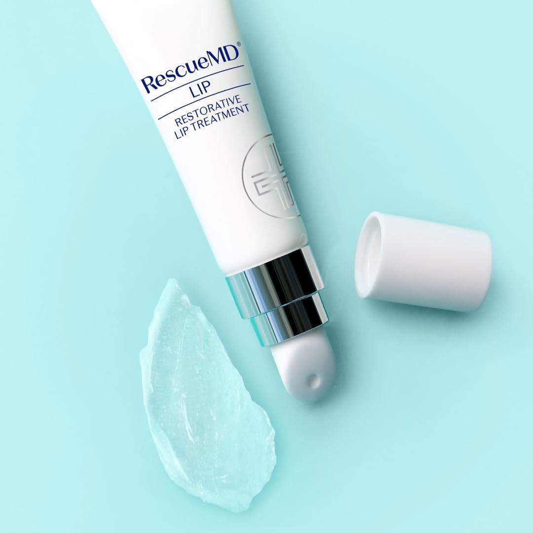 RescueMD Restorative Lip Treatment, Peptide-Powered Rejuvenation + Arnica Repair for Healthy, Hydrated Lips (12mL) Halalzen