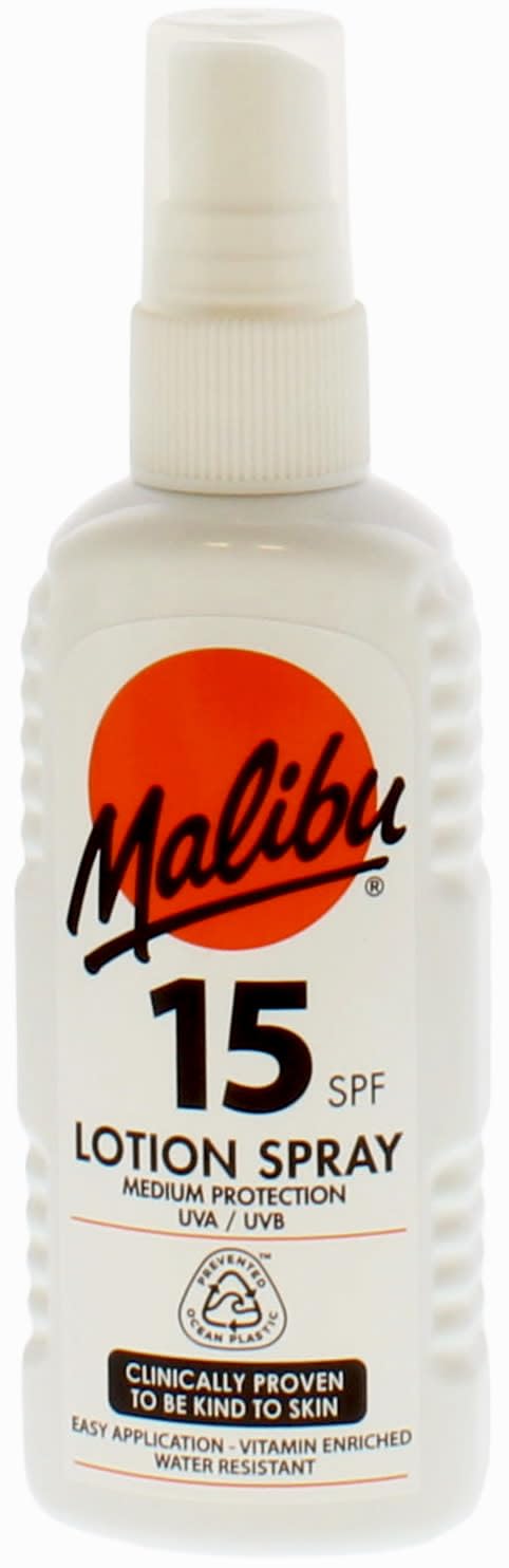 Malibu Sun SPF 30 Lotion Spray, High Protection Sun Cream Spray, Vitamin Enriched Moisturising Sunscreen Lotion for Body, Water Resistant, 200ml
