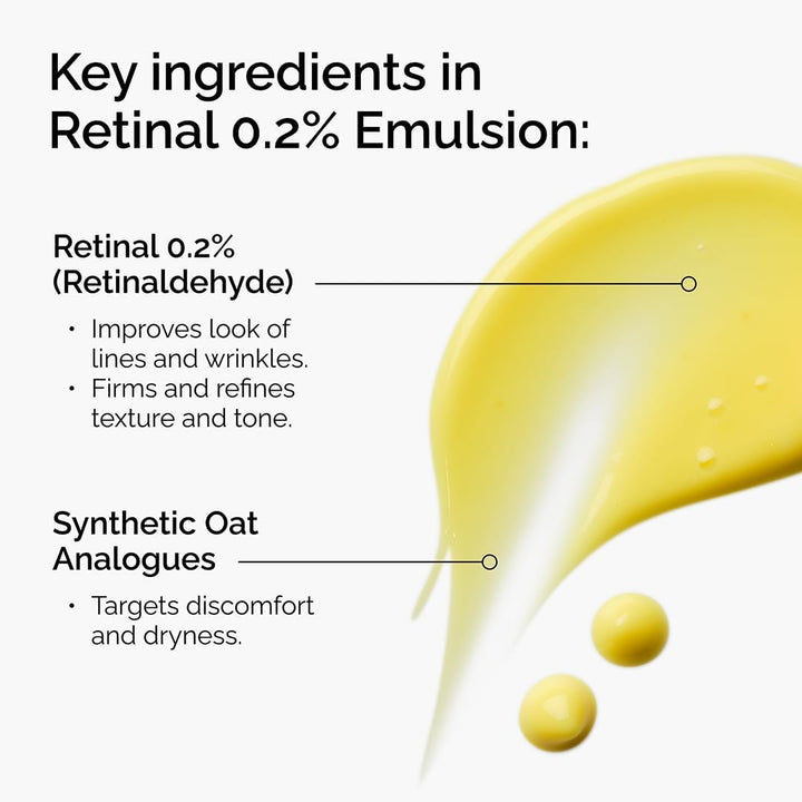 The Ordinary Retinal 0.2% Emulsion, High-Strength Retinoid Serum for Advanced Anti-Aging Support, 15ml