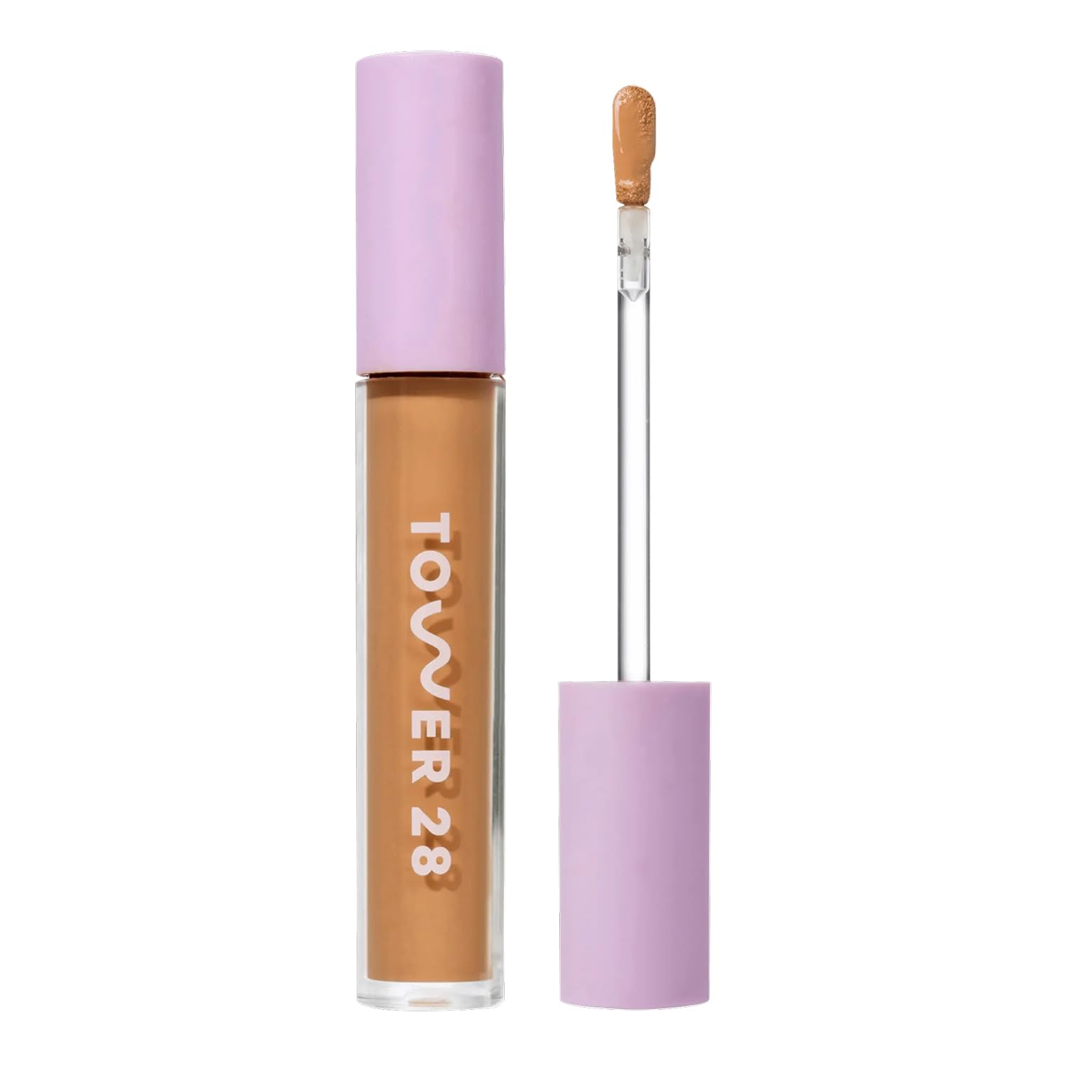 Tower 28 Swipe Serum Concealer - Hydrating Medium-Full Coverage Concealer + Under Eye Brightener - Skin Care Infused Makeup with Hyaluronic Acid + Soothing Centella - 4.0 Light/Medium Cool (0.22 oz)