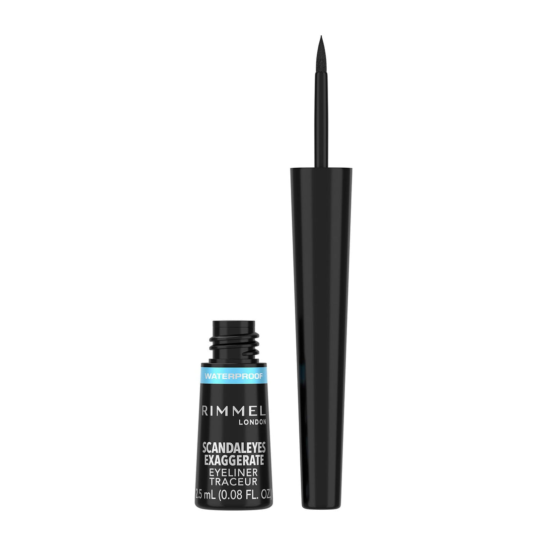 Rimmel London Exaggerate Waterproof Liquid Eyeliner, 2.5 ml, Black Halalzen